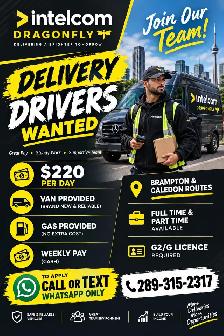 We are hiring delivery drivers CASH JOB