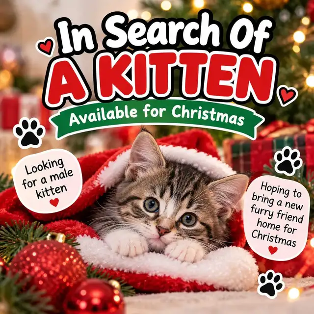 ISO Male Kitten for Christmas