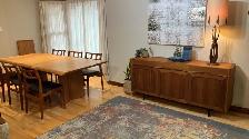 Mid century TEAK TECK Dining room set. Buffet. TRÈS GRANDE Table - Photo 5
