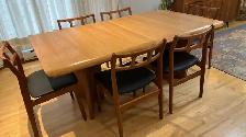 Mid century TEAK TECK Dining room set. Buffet. TRÈS GRANDE Table - Photo 7