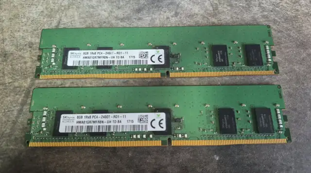 SK HYNIX 16GB DDR4-2400 ECC SERVER RAM – 2×8GB – $40