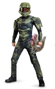 Master Chief Halloween Costume and Ray Gun Size 10-12 worn once