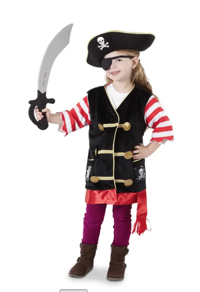 Pirate Costume by Mellisa and Doug Ages 3-6 worn once