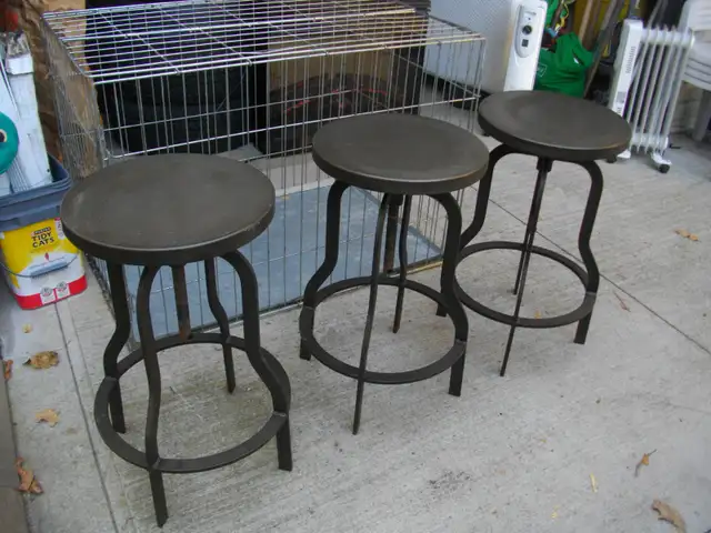 3 solid steal stools