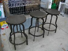 3 solid steal stools