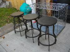 3 solid steal stools - Photo 2
