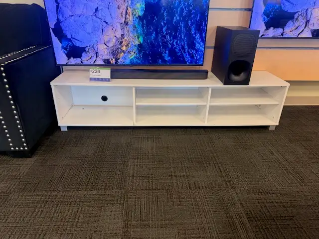 WHITE TV STAND 86'