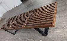 George Nelson Platform Bench - Walnut / Natural - Photo 6