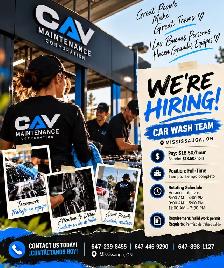 WE'RE HIRING! – CAR WASH TEAM | Mississauga, ON