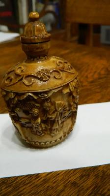 Rare Antique flacon à tabac chinois ancien, sculpté à la main - Photo 2