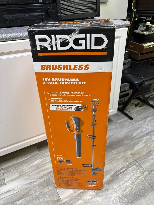 Ridgid R019001 Trimmer/Blower Kit Boxed