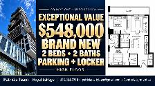 $548K Brand-New 2 Bed 2 Bath | Parking   Locker | Square One