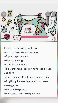 stitching and alterations services