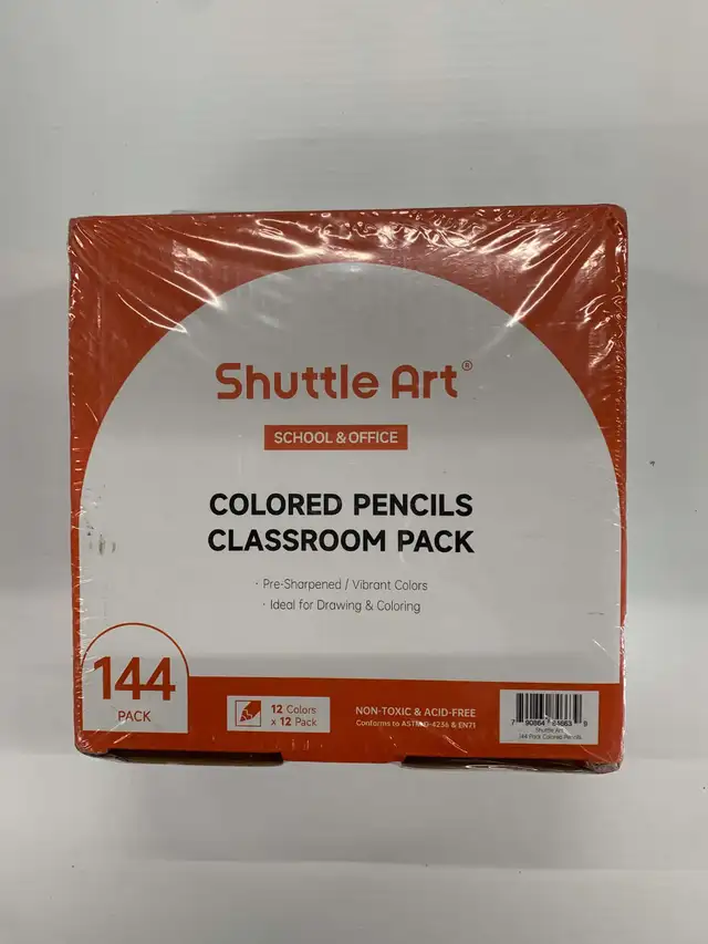 Shuttle Art 144 PCS Colored Pencils Bulk, 12 Assorted Colors