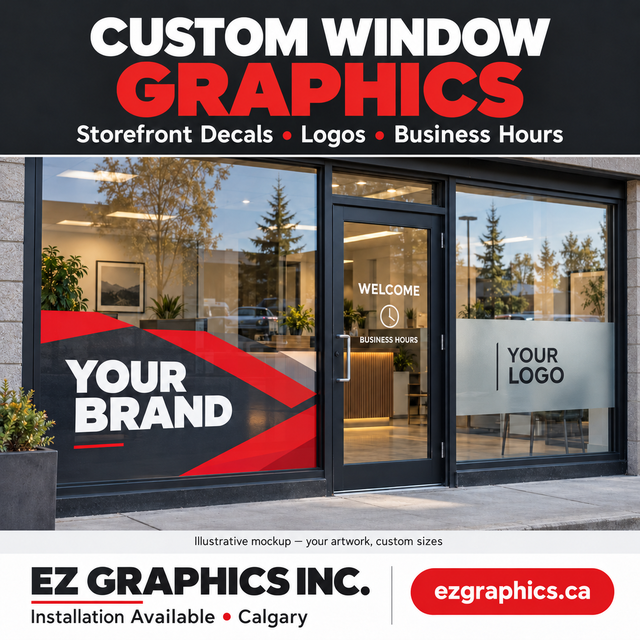 Custom Window Graphics & Storefront Decals Calgary