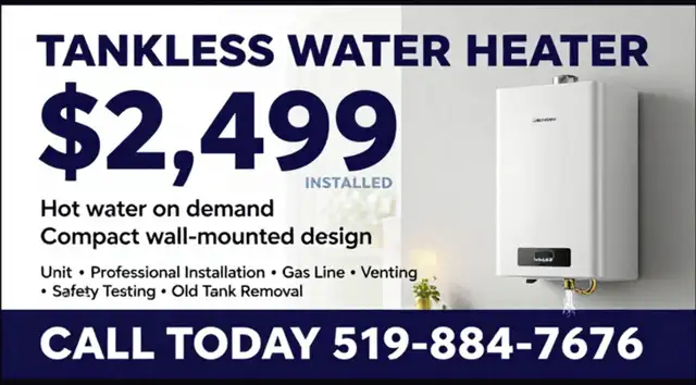 TANKLESS WATER HEATER TANKLESS WATER HEATER TANKLESS  INSTALLED