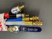 Brass ball valves, hoses, and fittings—primarily used for convey