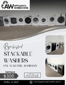 REFURBISHED WASHERS STARTING AT $299 !!