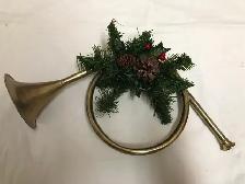 Clairon, décoration de Noël, 16 po. très bon état 12$