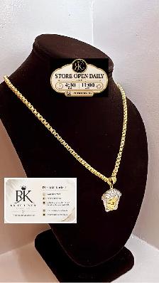 10k yellow gold chain & pendant R 65 - Photo 2