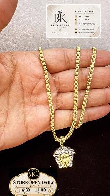 10k yellow gold chain & pendant R 65 - Photo 4