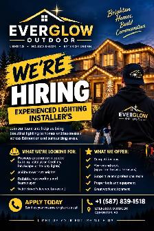 50$ per hr Outdoor lights installer