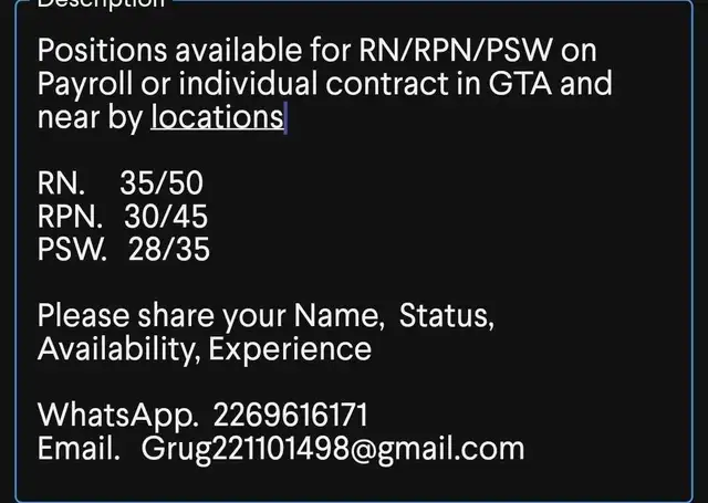 hiring RN/RPN/PSW