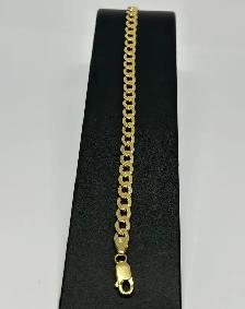 10k Curb Link Mens Bracelet - Photo 2