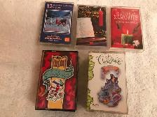 Cassettes(5)chansons/musique instrumentale Noël 2doubles pour5$