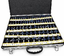 NEIKO 10115A 80-Piece Tungsten Carbide Router Bit Set 1/2' Shank