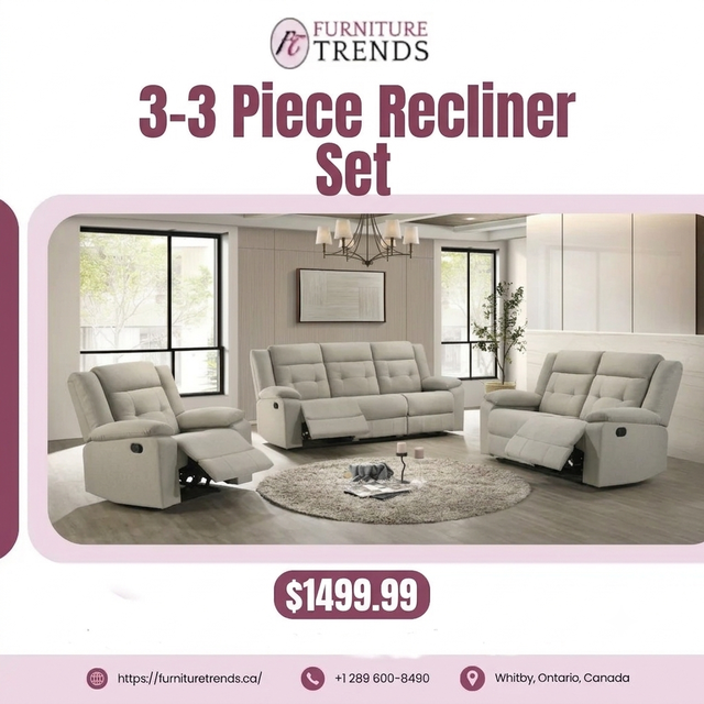 Furniture Trends 3-Piece Recliner Set