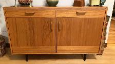 Mid century. TEAK TECK. Buffet, bahut disques vinyles, bar, comm - Photo 4
