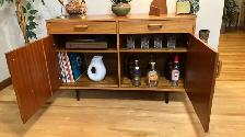Mid century. TEAK TECK. Buffet, bahut disques vinyles, bar, comm - Photo 5