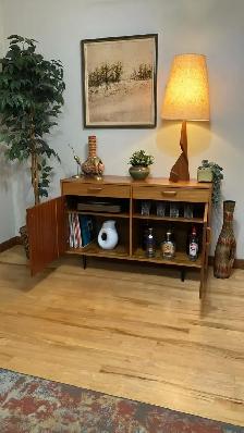 Mid century. TEAK TECK. Buffet, bahut disques vinyles, bar, comm - Photo 6