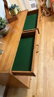 Mid century. TEAK TECK. Buffet, bahut disques vinyles, bar, comm - Photo 8