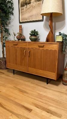 Mid century. TEAK TECK. Buffet, bahut disques vinyles, bar, comm - Photo 9