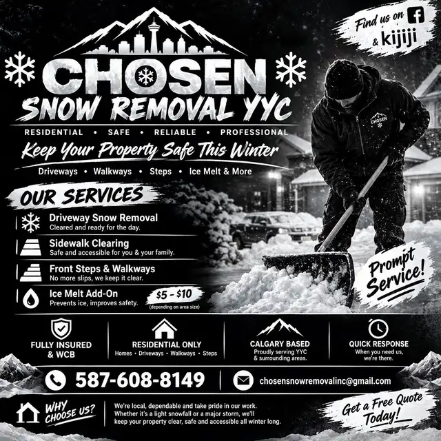 ❄️ CHOSEN SNOW REMOVAL YYC – CALGARY ❄️