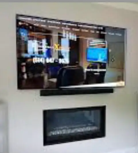 installation de télévision ,foyer électrique!(438)738-7323