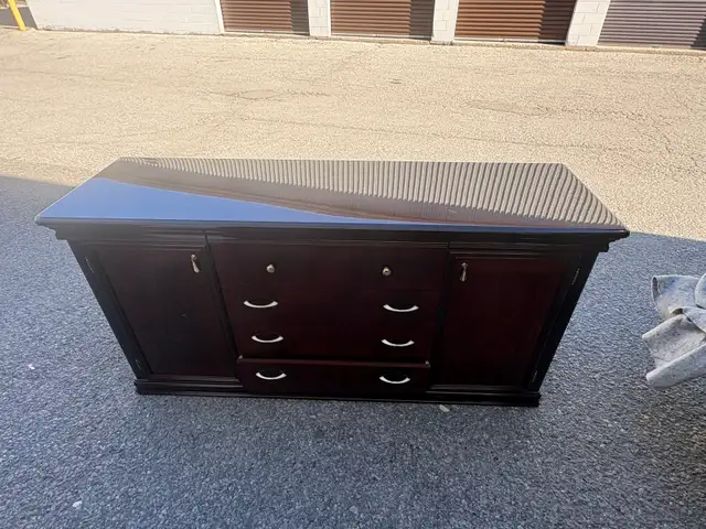 Free delivery used Dark Wood dresser with Drawers and Storage