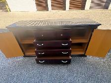 Free delivery used Dark Wood dresser with Drawers and Storage - Photo 6