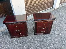 Free delivery used Pair of Mahogany Finish Bedside Tables