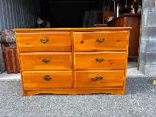 Pine 6 Drawer Dresser