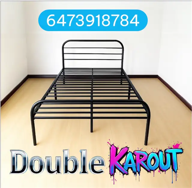 Store Closing: Heavy-Duty double Bed Frame No Box Spring Needed