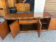 Free delivery used Wooden Credenza with Storage - Photo 3