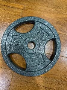 Weight Plate 10 lb — 1 Inch Standard, Cast Iron Grip Plate