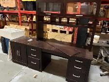 computer desk with cabinet