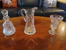 Trio cristal ' PINWHEEL ' ( carafe / pichet / vase )