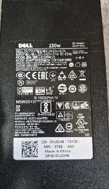 DELL 130W LAPTOP CHARGER – 7.4MM TIP – LA130PM121 – $20 OBO - Photo 2
