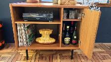 Mid century. TEAK TECK. Buffet, table console, bahut disques vin - Photo 3