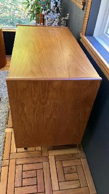 Mid century. TEAK TECK. Buffet, table console, bahut disques vin - Photo 5